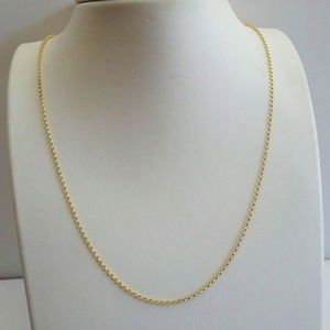 Italian Rolo Yellow Gold 18" Necklace